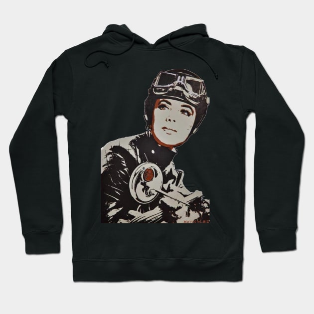 Woman Motorcycle Racer 1 Hoodie by MotoGirl